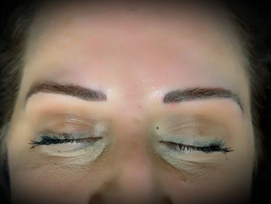 Finished powder brows permanent makeup result